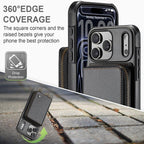 JEEHOOD C22 Series Zipper Wallet Leather Phone Case with Dual Lanyard, For iPhone 17 Pro Max, For iPhone 17 Pro, For iPhone Air, For iPhone 16 Pro Max