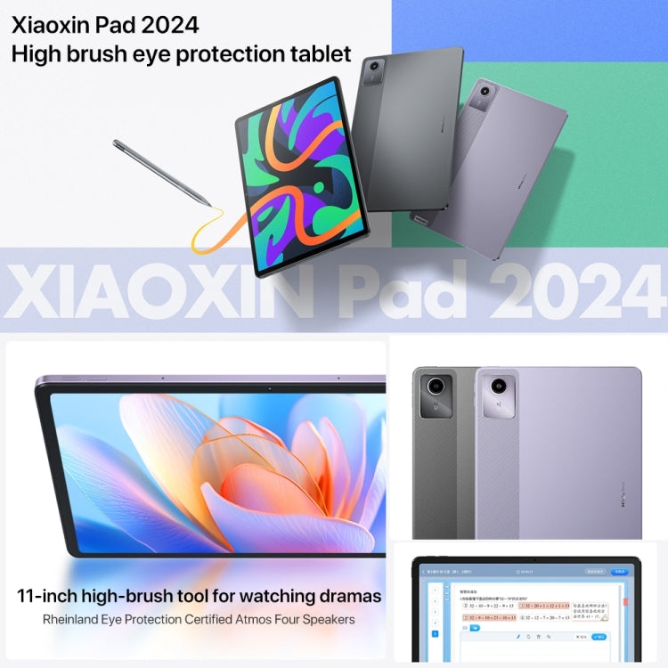 Lenovo Xiaoxin Pad 2024 11 inch WiFi Tablet, Android 13, Qualcomm Snapdragon 685 Octa Core, Support Face Identification, 6GB+128GB, 8GB+128GB – Card Slot