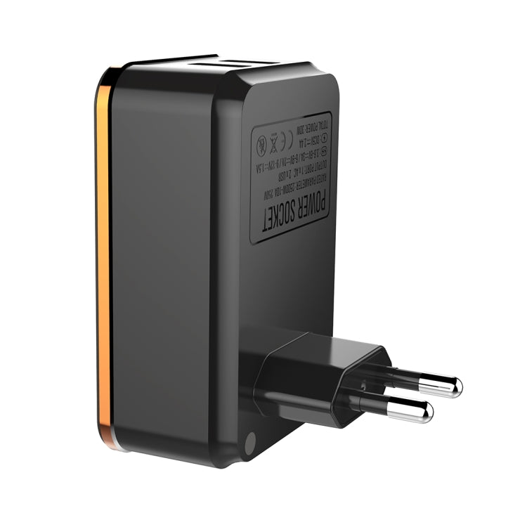 LDNIO SC1205 Universal Conversion Socket + QC3.0 USB + USB Interfaces Multifunction Travel Charger Mobile Phone Charger, EU Plug – TPU
