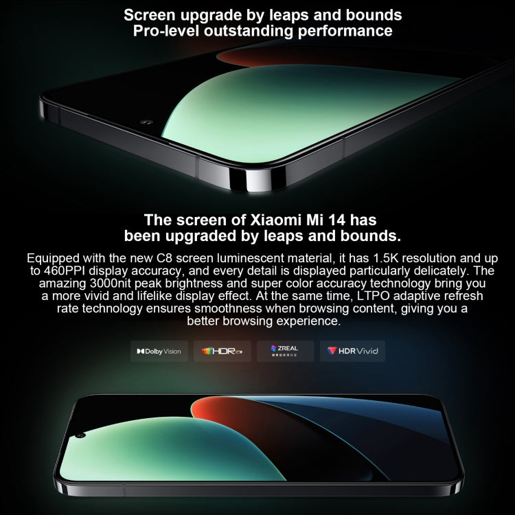 Xiaomi 14, 6.36 inch Xiaomi HyperOS Snapdragon 8 Gen 3 Octa Core 4nm up to 3.3GHz, NFC, Network: 5G, 16GB+512GB