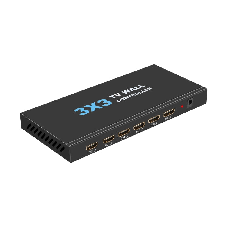 NK-330 3x3 4K 9 Screen HDMI DVI TV Video Wall Controller Splitter Multi Video Screen Processor Splicer, US Plug, AU Plug, EU Plug, UK Plug – Flip, TPU, 4K