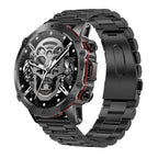 AK56 IP67 BT5.1 1.43inch Smart Watch Support Voice Call / Health Monitoring, Pearl Steel Strap, Steel Mesh Strap Pearl Steel Strap Black