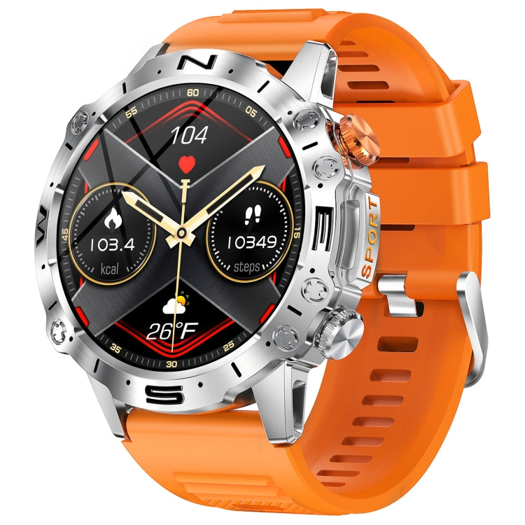 K59 IP67 BT5.0 1.43inch Smart Watch Support Voice Call / Sleep Detection Orange