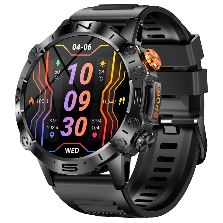 K59 IP67 BT5.0 1.43inch Smart Watch Support Voice Call / Sleep Detection Black