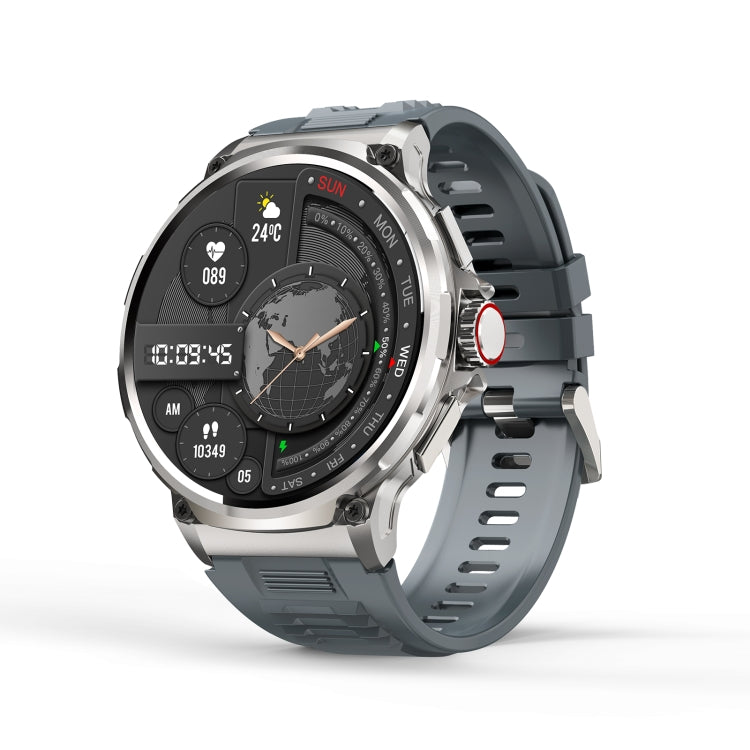 V69 IP68 BT5.0 1.85inch Smart Watch Support Voice Call / Sleep Detection Silver