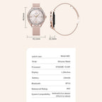 V66 Smart Watch – 1.28" Screen, Heart Rate Monitoring, Bluetooth 5.0