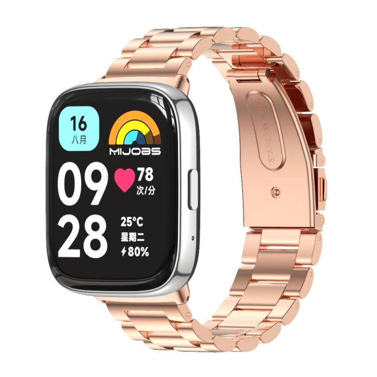 Watch Band – Stainless Steel (Redmi Watch 3 Lite) For Redmi Watch 3 Lite Watch 3 Active Rose Gold