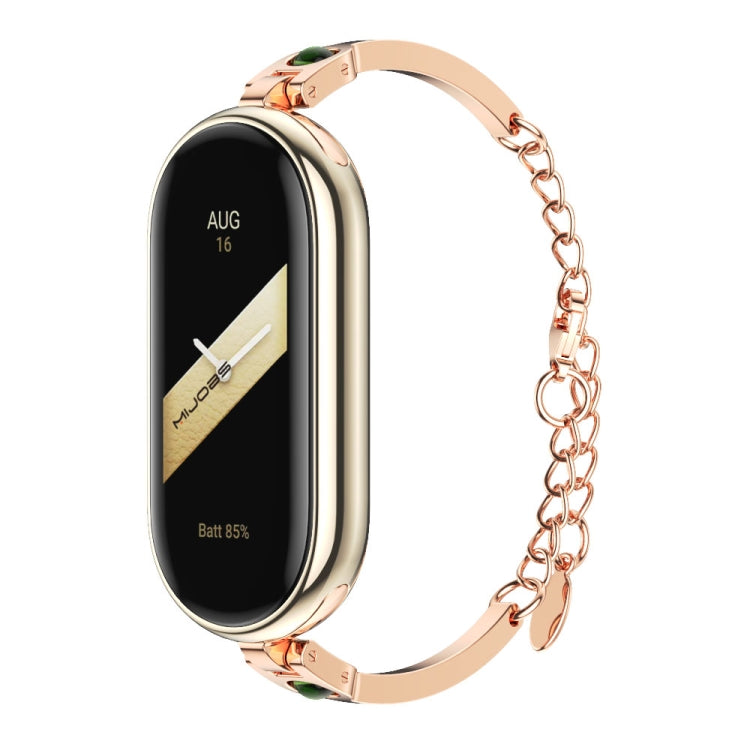 Ruyi Beauty Bracelet Watch Band, For Xiaomi Smart Band 10 / 9 / 8 For Xiaomi Smart Band 10 9 8 Rose Gold Green
