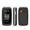UNIWA V202T 4G Flip Style Phone, 2.4 inch Unisoc T107 Cat.1, SOS, FM, Dual SIM Cards, 21 Keys Black