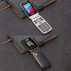 UNIWA V202T 4G Flip Style Phone, 2.4 inch Unisoc T107 Cat.1, SOS, FM, Dual SIM Cards, 21 Keys