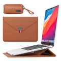 Envelope Holder Laptop Sleeve Bag with Accessories Bag – Waterproof, Magnetic, Leather, For 13/14 inch, For 15.4/15.6/16.1 inch For 13 14 inch Brown