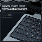 Nillkin Backlit Version Bumper Combo Keyboard Case – Bluetooth, TPU, For Samsung Galaxy Tab S9 / S9 5G, For Samsung Galaxy Tab S9+ / S9+ 5G