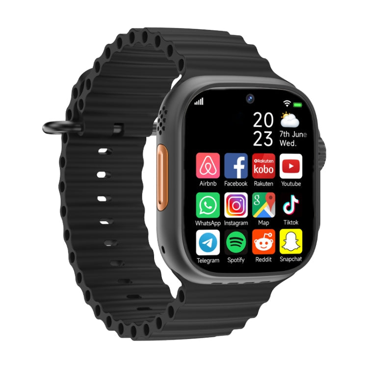GS37 1.95 inch Screen Smart Phone Watch, Android 9.0, Spreadtrum SL8541E, Network: 4G, Single Nano SIM, Front & Rear Camera, 1GB+16GB 1GB+16GB Black