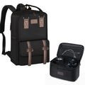 Cwatcun D78 Camera Laptop Backpack Bag, With Detachable Insert Camera Case With Detachable Insert Camera Case Black
