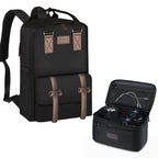 Cwatcun D78 Camera Laptop Backpack Bag, With Detachable Insert Camera Case With Detachable Insert Camera Case Black