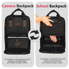 Cwatcun D78 Camera Laptop Backpack Bag, With Detachable Insert Camera Case
