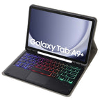 A09B-AS Candy Color Touch Backlight Bluetooth Keyboard Leather Tablet Case with Pen Holder, A09B-AS – Leather, Bluetooth