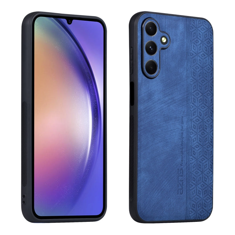 AZNS 3D Embossed Skin Feel Phone Case – Leather, TPU, For Samsung Galaxy A15, For Samsung Galaxy A05s For Samsung Galaxy A15 Sapphire Blue