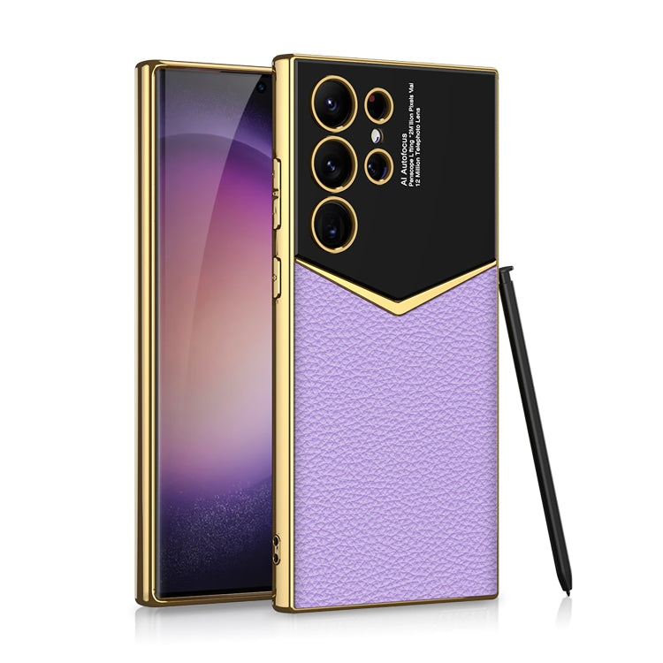 GKK Plating Soft TPU + Leather Full Coverage Phone Case without Pen, For Samsung Galaxy S24 Ultra 5G, For Samsung Galaxy S24 5G