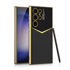 GKK Plating Soft TPU + Leather Full Coverage Phone Case without Pen, For Samsung Galaxy S24 Ultra 5G, For Samsung Galaxy S24 5G