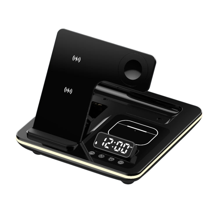 A93 15W 5 in 1 Multifunctional Foldable Wireless Charger Desktop Phone Stand – Magnetic, TPU