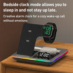 A93 15W 5 in 1 Multifunctional Foldable Wireless Charger Desktop Phone Stand – Magnetic, TPU