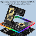 A93 15W 5 in 1 Multifunctional Foldable Wireless Charger Desktop Phone Stand – Magnetic, TPU