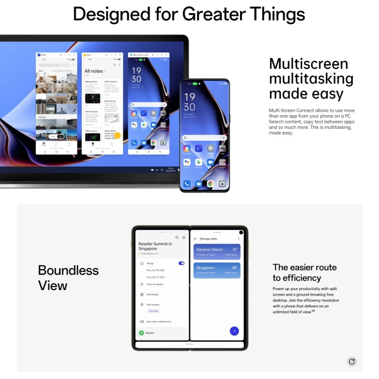 OPPO Find N3, Side Fingerprint, 7.82 inch + 6.31 inch ColorOS 13.2 Snapdragon 8 Gen 2 Octa Core up to 3.187GHz, NFC, OTG, Network: 5G, 12GB+512GB