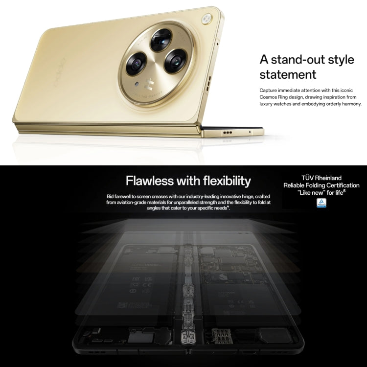 OPPO Find N3, Side Fingerprint, 7.82 inch + 6.31 inch ColorOS 13.2 Snapdragon 8 Gen 2 Octa Core up to 3.187GHz, NFC, OTG, Network: 5G, 12GB+512GB