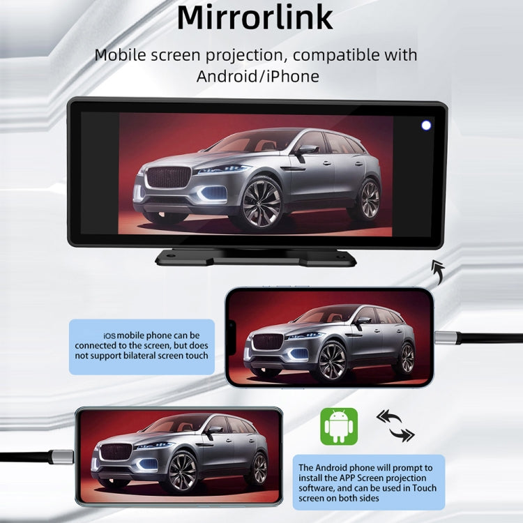 B5303 10.26 inch Portable Car MP5 Player Support CarPlay / Android Auto, B5303 – Bluetooth, TPU