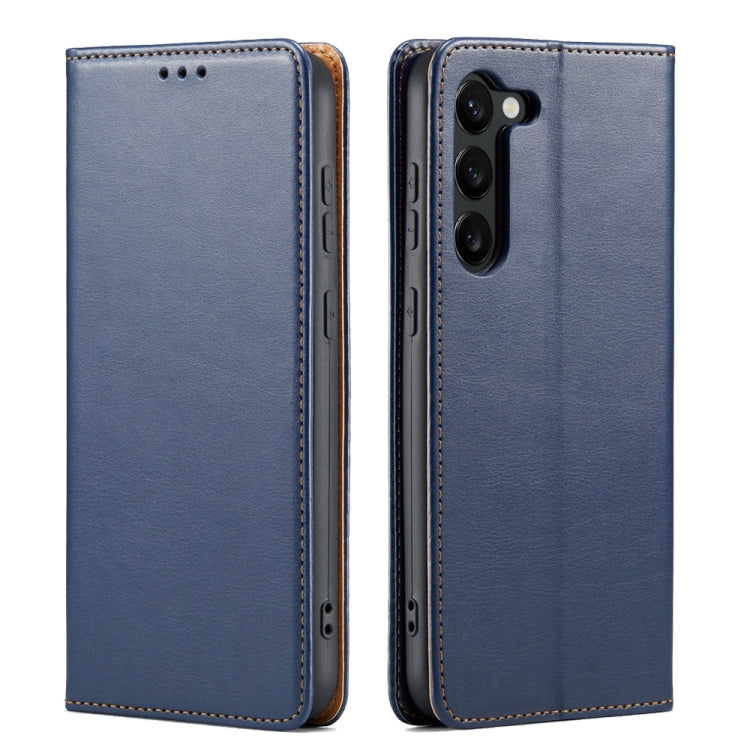 Fierre Shann PU Genuine Leather Texture Phone Case – Card Slot, Leather, TPU, For Samsung Galaxy A15 5G, For Samsung Galaxy A55 5G, For Samsung Galaxy A35 5G, For Samsung Galaxy S24 Ultra 5G, For Samsung Galaxy S24+ 5G, For Samsung Galaxy S24 5G For Samsung Galaxy S24+ 5G Blue