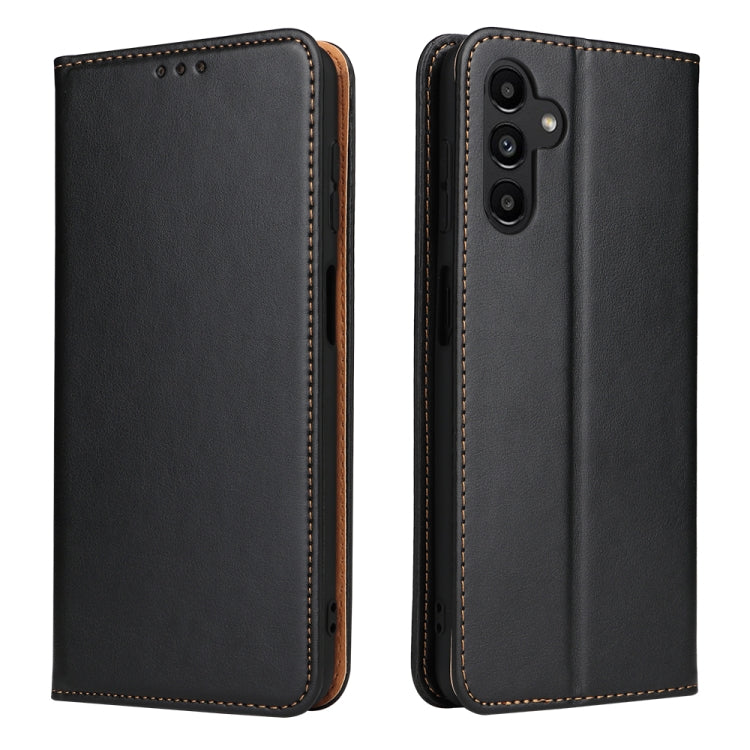 Fierre Shann PU Genuine Leather Texture Phone Case – Card Slot, Leather, TPU, For Samsung Galaxy A15 5G, For Samsung Galaxy A55 5G, For Samsung Galaxy A35 5G, For Samsung Galaxy S24 Ultra 5G, For Samsung Galaxy S24+ 5G, For Samsung Galaxy S24 5G For Samsung Galaxy A15 5G Black