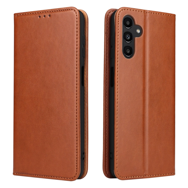 Fierre Shann PU Genuine Leather Texture Phone Case – Card Slot, Leather, TPU, For Samsung Galaxy A15 5G, For Samsung Galaxy A55 5G, For Samsung Galaxy A35 5G, For Samsung Galaxy S24 Ultra 5G, For Samsung Galaxy S24+ 5G, For Samsung Galaxy S24 5G For Samsung Galaxy A55 5G Brown