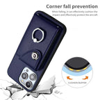 Organ Card Bag Ring Holder Phone Case, For iPhone 14 Pro Max, For iPhone SE 2022 / 2020 / 8 / 7, For iPhone 13 Pro Max, For iPhone 13 Pro