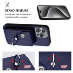 Organ Card Bag Ring Holder Phone Case, For iPhone 14 Pro Max, For iPhone SE 2022 / 2020 / 8 / 7, For iPhone 13 Pro Max, For iPhone 13 Pro