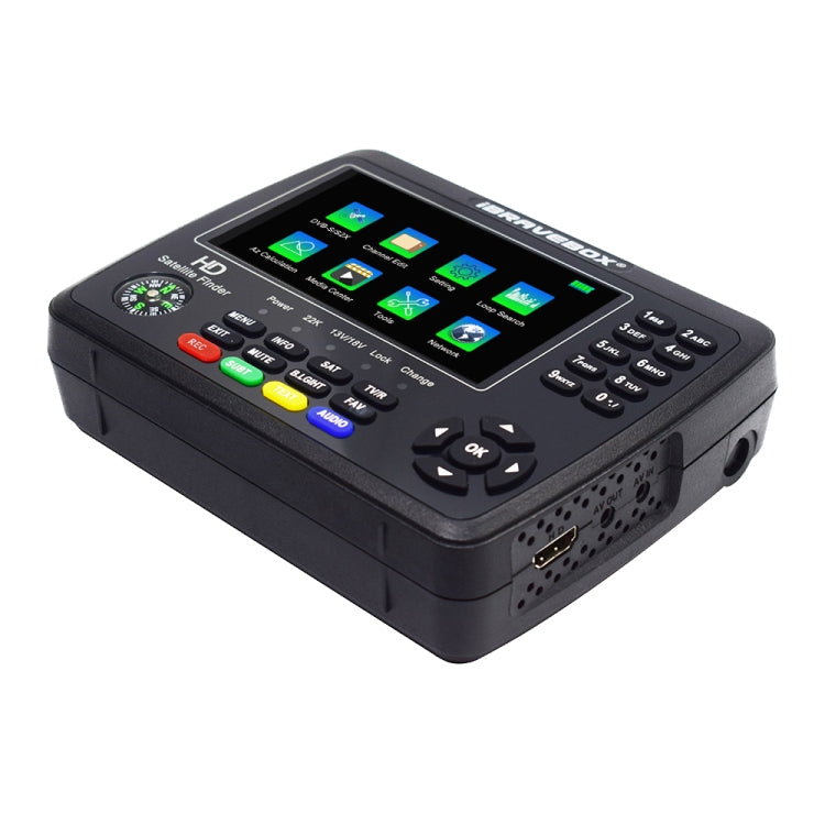 iBRAVEBOX V10 Finder Max 4.3 inch Display Digital Satellite Meter Signal Finder, Support DVB-S/S2/S2X, EU Plug, US Plug, UK Plug, AU Plug – TPU