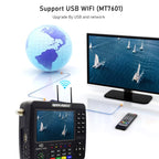 iBRAVEBOX V10 Finder Max 4.3 inch Display Digital Satellite Meter Signal Finder, Support DVB-S/S2/S2X, EU Plug, US Plug, UK Plug, AU Plug – TPU