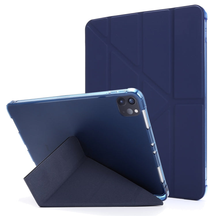 Tablet Case – Leather, Foldable (iPad Pro 11) For iPad Air 13 2024 Pro 12.9 2022 2021 Dark Blue