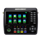 iBRAVEBOX V10 Finder Max+ 4.3 inch Display Digital Satellite Meter Signal Finder, Support DVB-S/S2/S2X AHD, EU Plug, US Plug, UK Plug, AU Plug – TPU EU Plug