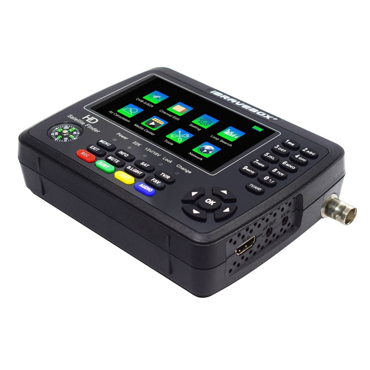 iBRAVEBOX V10 Finder Max+ 4.3 inch Display Digital Satellite Meter Signal Finder, Support DVB-S/S2/S2X AHD, EU Plug, US Plug, UK Plug, AU Plug – TPU