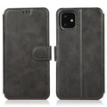 Calf Texture Magnetic Buckle Horizontal Flip Leather Case with Holder & Card Slots & Wallet & Photo Frame, For iPhone 12 / 12 Pro For iPhone 12 12 Pro Black