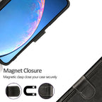 Calf Texture Magnetic Buckle Horizontal Flip Leather Case with Holder & Card Slots & Wallet & Photo Frame, For iPhone 12 / 12 Pro