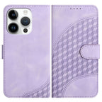 YX0060 Elephant Head Embossed Phone Leather Case with Lanyard, For iPhone 14 Pro, For iPhone 14 Pro Max, For iPhone SE 2022/SE 2020/6/7/8 For iPhone 14 Pro Light Purple