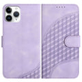 YX0060 Elephant Head Embossed Phone Leather Case with Lanyard, For iPhone 11 Pro, For iPhone XS / X, For iPhone XR For iPhone 11 Pro Light Purple