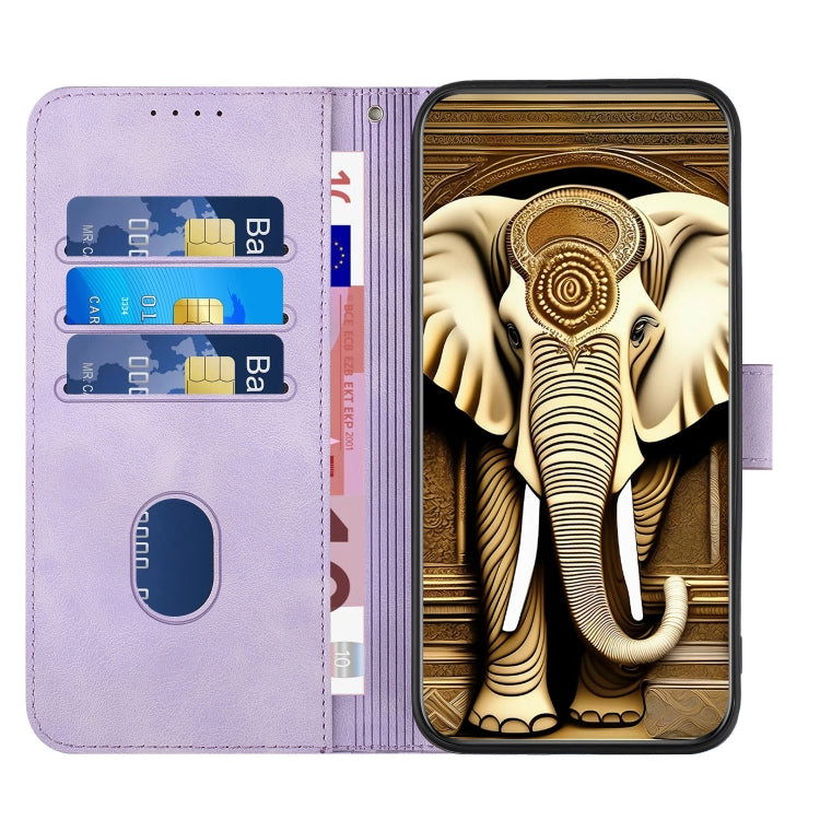 YX0060 Elephant Head Embossed Phone Leather Case with Lanyard, For iPhone XS Max, For iPhone 8 Plus / 7 Plus