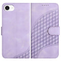 YX0060 Elephant Head Embossed Phone Leather Case with Lanyard – Lanyard, Card Slot, Leather, For iPhone 17e / 16e, For iPhone 17 Pro Max, For iPhone 17 Pro For iPhone 17e 16e Light Purple