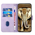 YX0060 Elephant Head Embossed Phone Leather Case with Lanyard, For iPhone 16 Pro, For iPhone 16 Plus, For iPhone 16