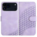 YX0060 Elephant Head Embossed Phone Leather Case with Lanyard – Lanyard, Card Slot, Leather, For iPhone 17e / 16e, For iPhone 17 Pro Max, For iPhone 17 Pro For iPhone 18 Pro 17 Pro Light Purple