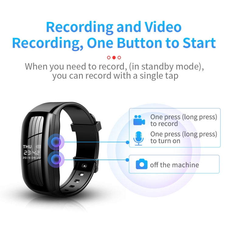 JNN C5 HD Noise Reduction Smart Recording Electronic Bracelet, 8GB, 16GB, 32GB, 64GB, 128GB