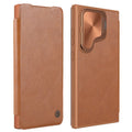 NILLKIN Qin Prop Series Flip Camera Cover Design Leather Phone Case, For Samsung Galaxy S24+ 5G, For Samsung Galaxy S24 5G For Samsung Galaxy S24+ 5G Brown